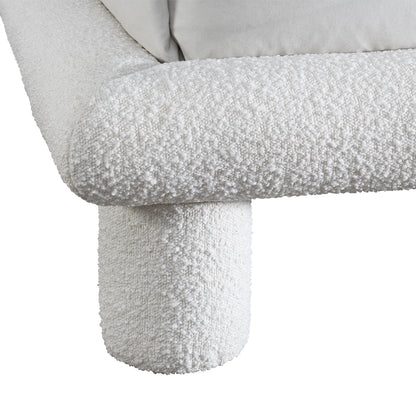 Lit Queen Stella Boucle (crème)