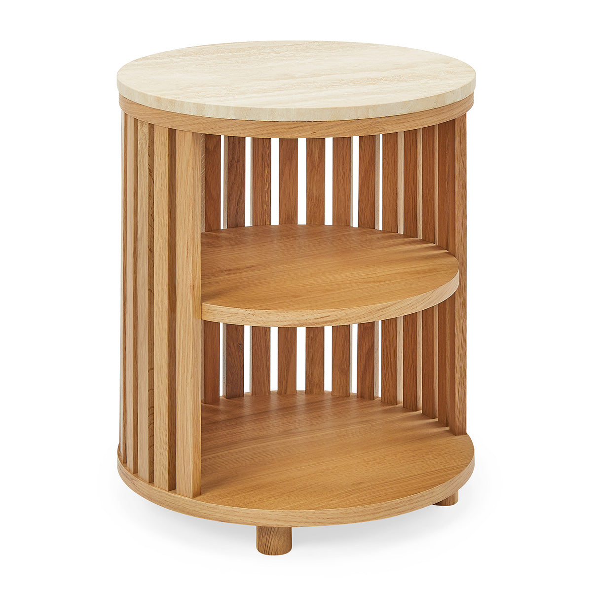 Table de chevet en travertin d'Atlanta