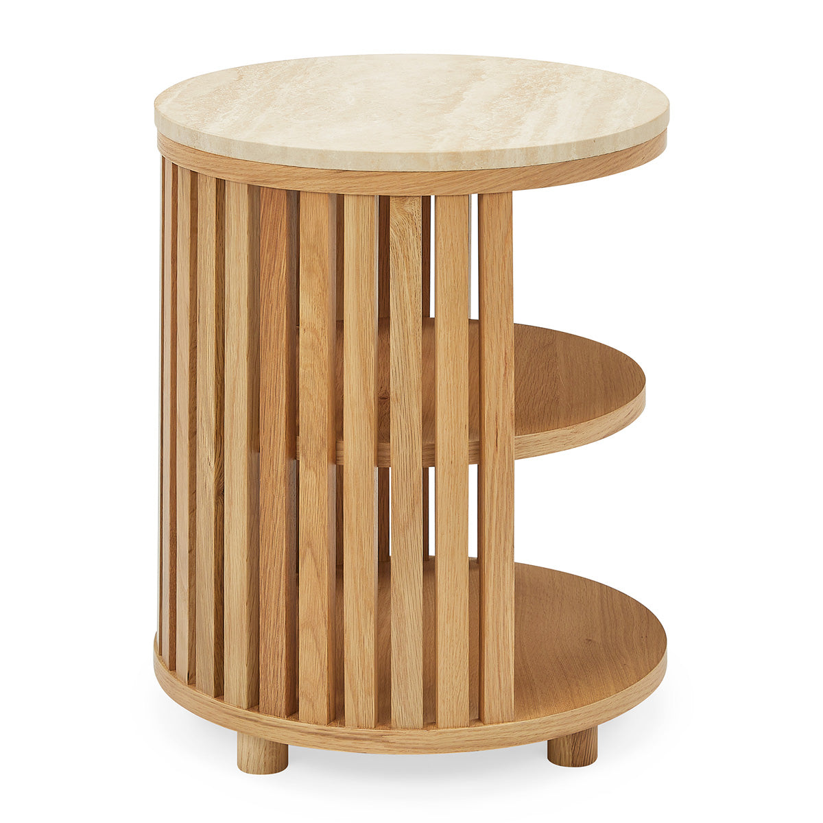 Table de chevet en travertin d'Atlanta