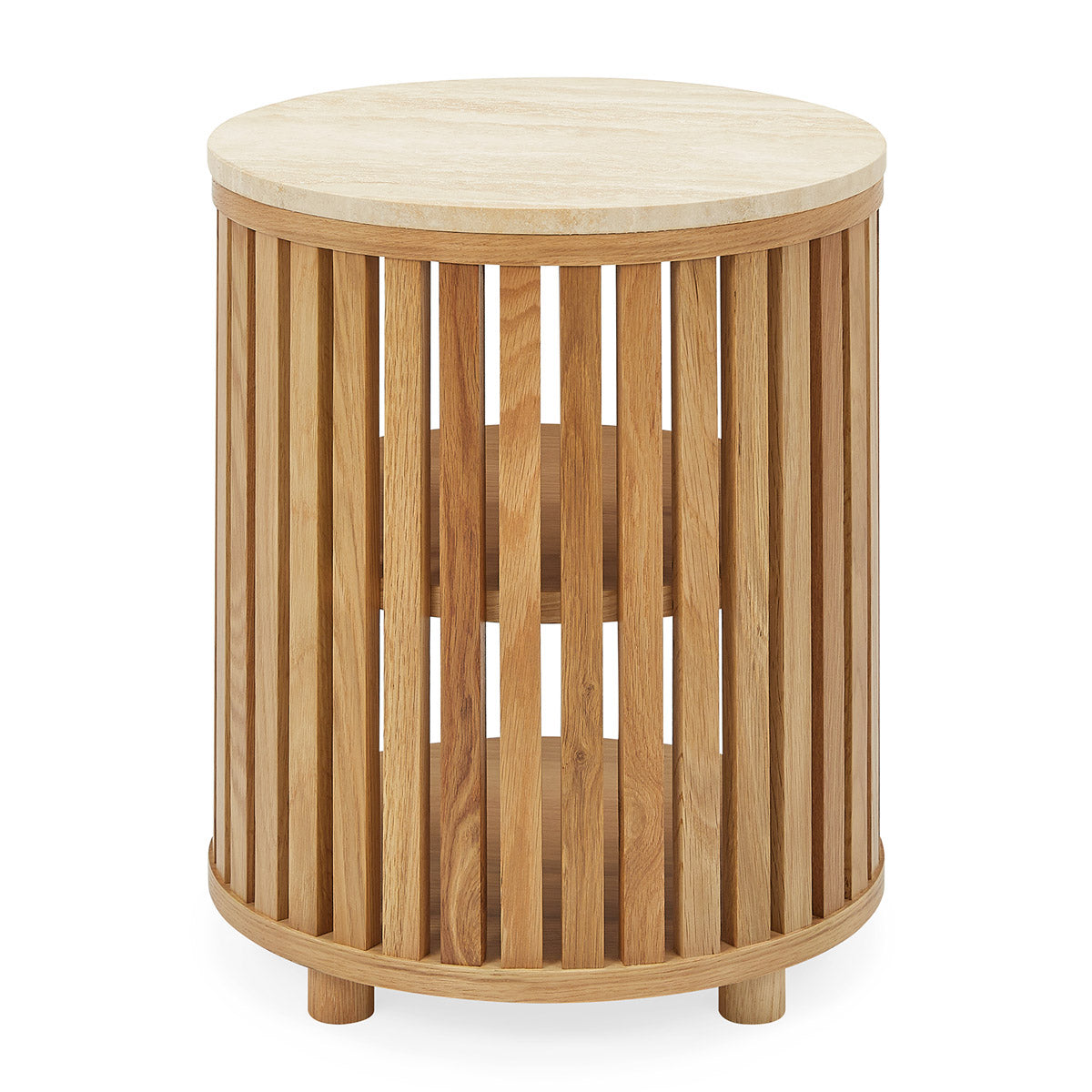 Table de chevet en travertin d'Atlanta