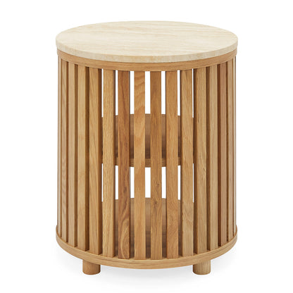 Table de chevet en travertin d'Atlanta