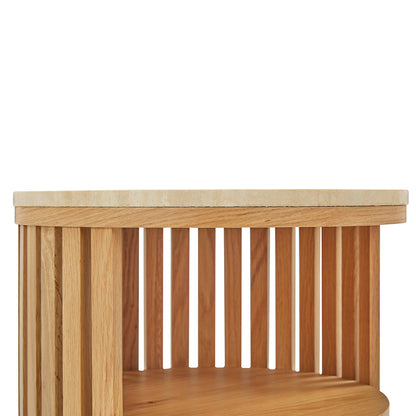 Table de chevet en travertin d'Atlanta