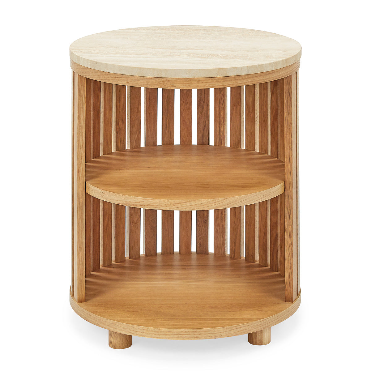 Table de chevet en travertin d'Atlanta