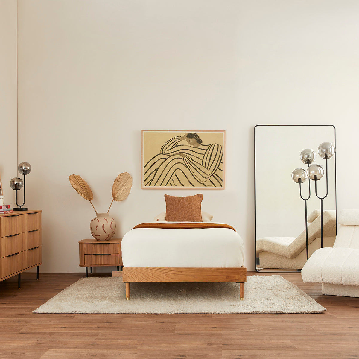 Cadre de lit simple Marlo King