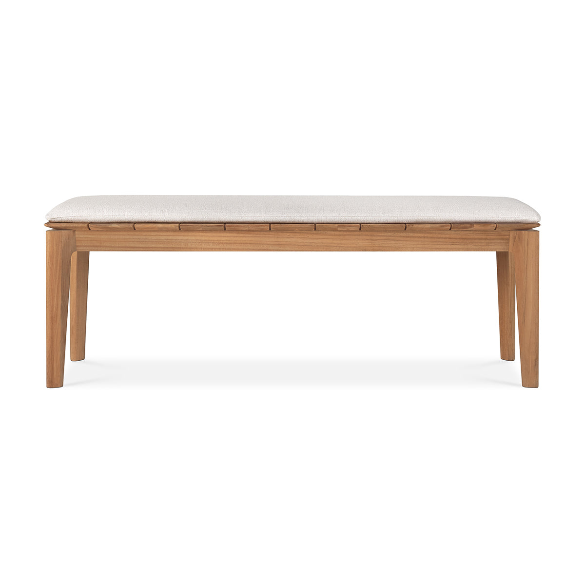 Banc d'extérieur 2 places en tissu Bok (teck, blanc cassé)