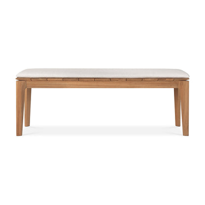 Banc d'extérieur 2 places en tissu Bok (teck, blanc cassé)