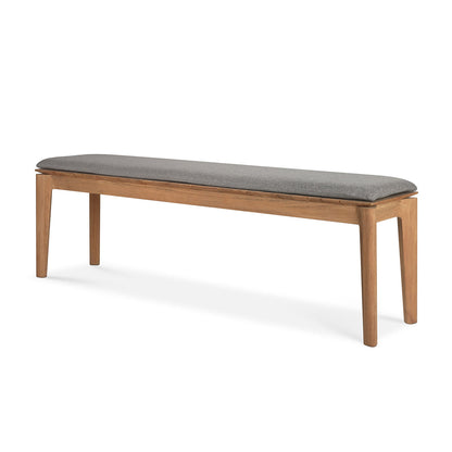 Banc d'extérieur 3 places en tissu Bok (teck, moka)
