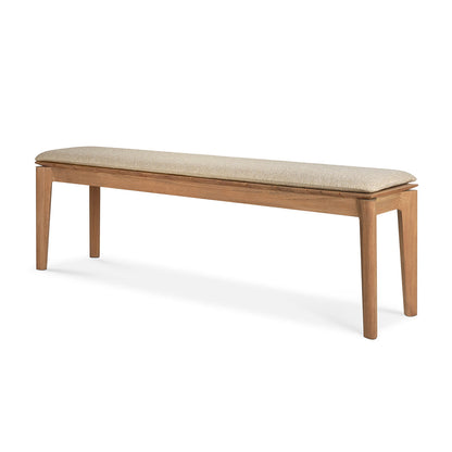Banc d'extérieur 3 places en tissu Bok (teck, naturel)