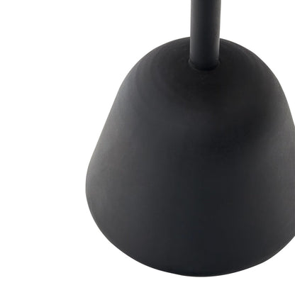 Table haute de bar ronde d'extérieur Saura (noir, acacia naturel)