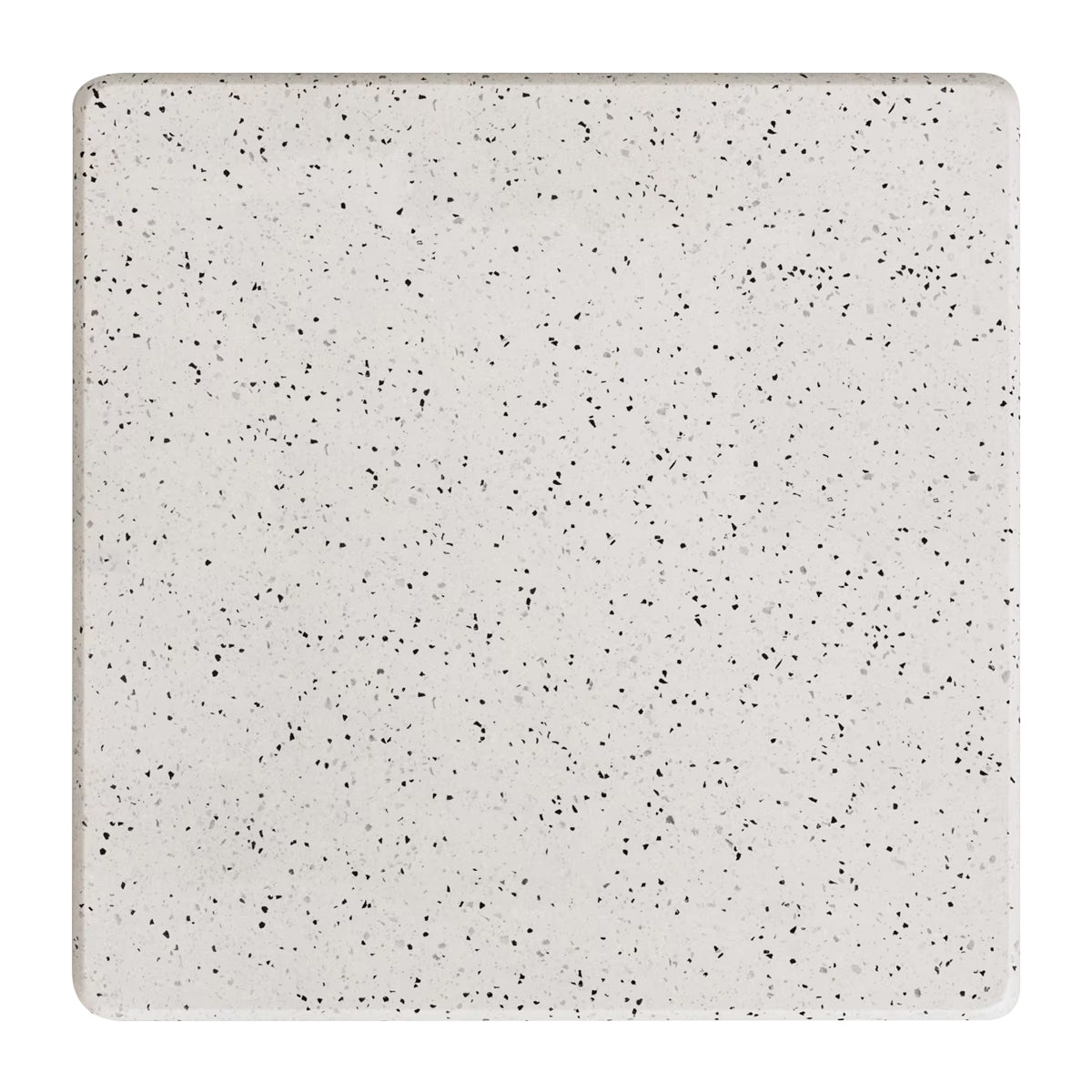 Table haute d'extérieur carrée Saura (blanc, terrazzo)