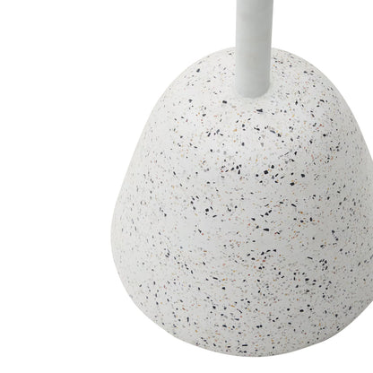 Table haute d'extérieur carrée Saura (blanc, terrazzo)