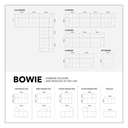 Canapé modulaire Bowie 4 places