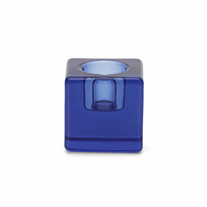 Bougeoir simple Le Cube (Indigo)