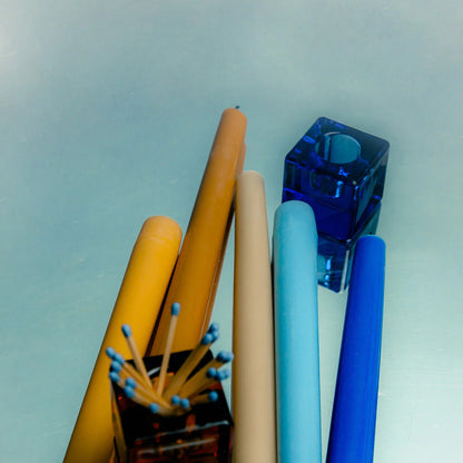 Bougeoir simple Le Cube (Indigo)