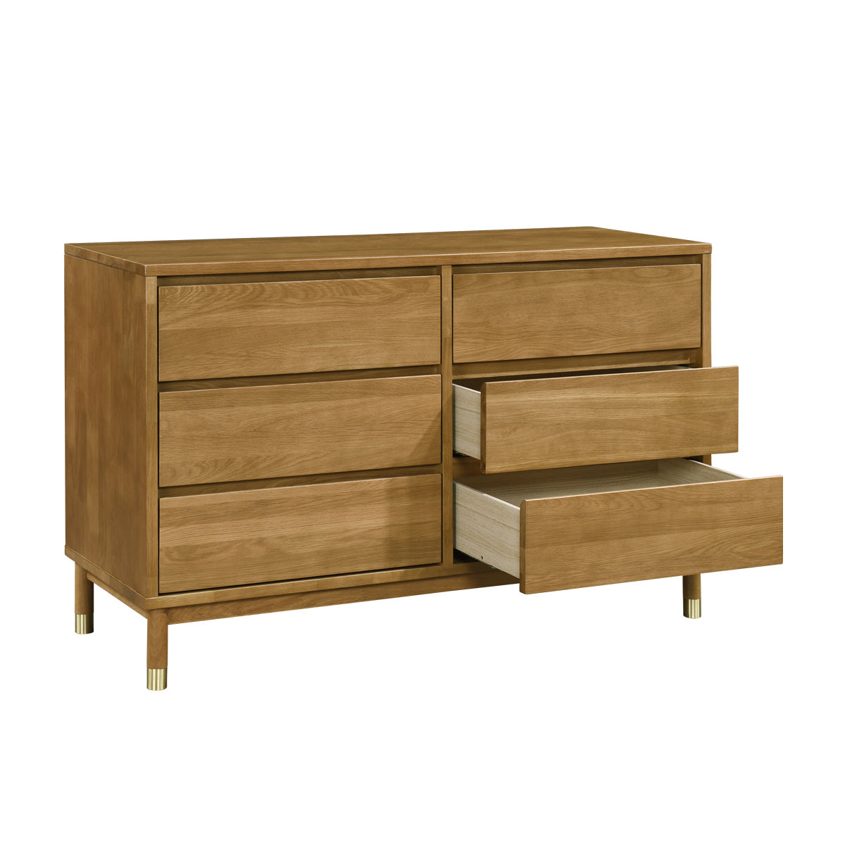 Commode Marlo 6 tiroirs (chêne)