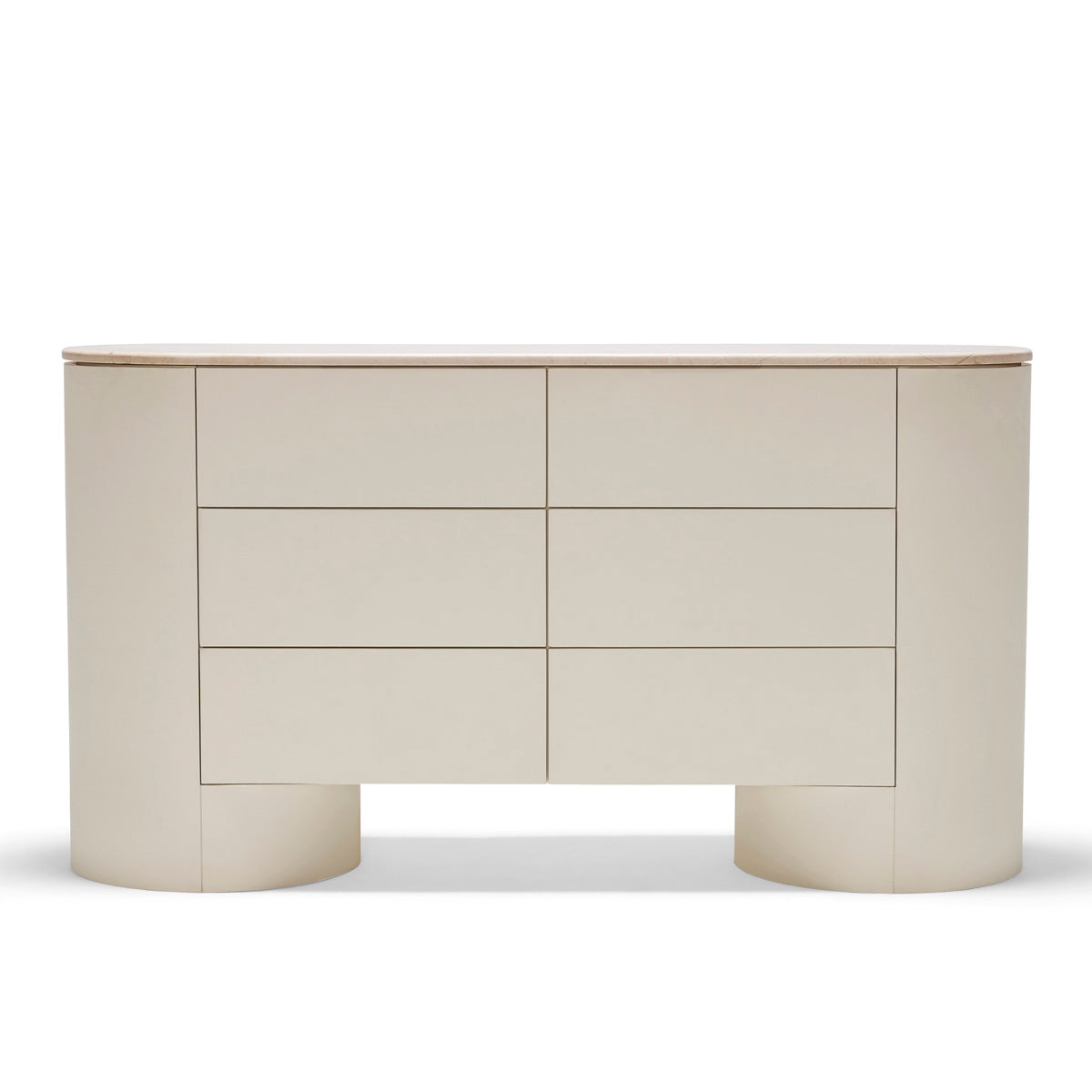 Commode Fin 6 tiroirs (tofu laqué)