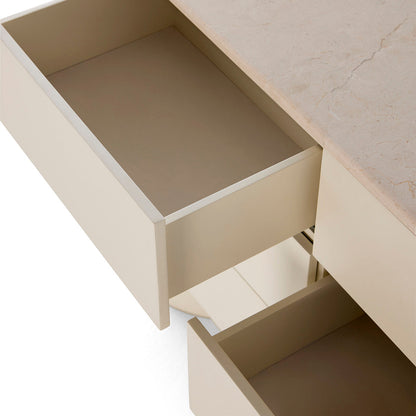 Commode Fin 6 tiroirs (tofu laqué)