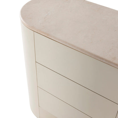 Commode Fin 6 tiroirs (tofu laqué)