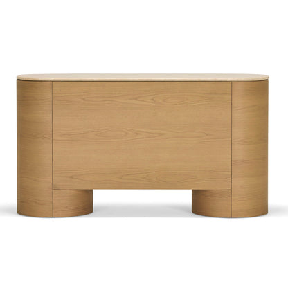 Commode Fin 6 tiroirs (chêne, travertin)