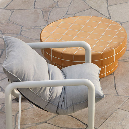 Table basse ronde en carreaux de Séville