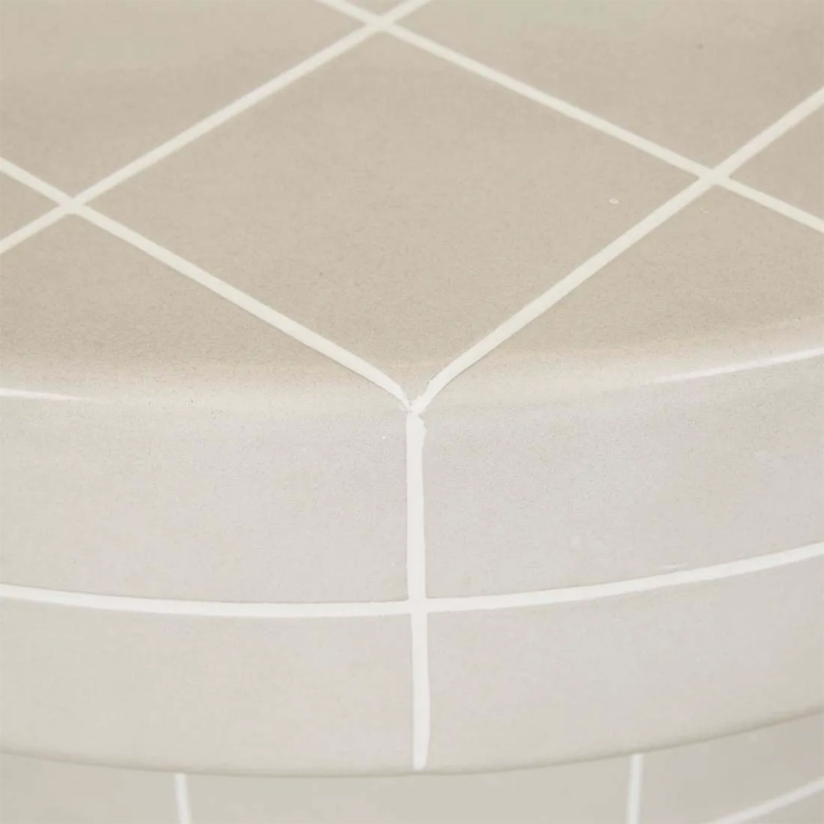 Table basse ronde en carreaux de Séville