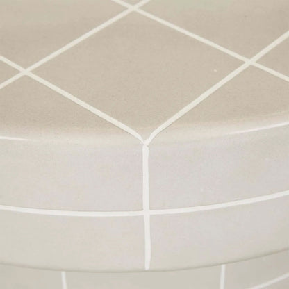 Table basse ronde en carreaux de Séville