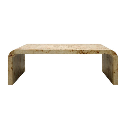 Table basse courbe en bois de ronce Valentina