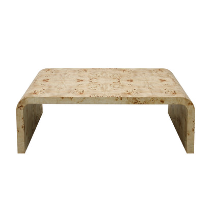 Table basse courbe en bois de ronce Valentina