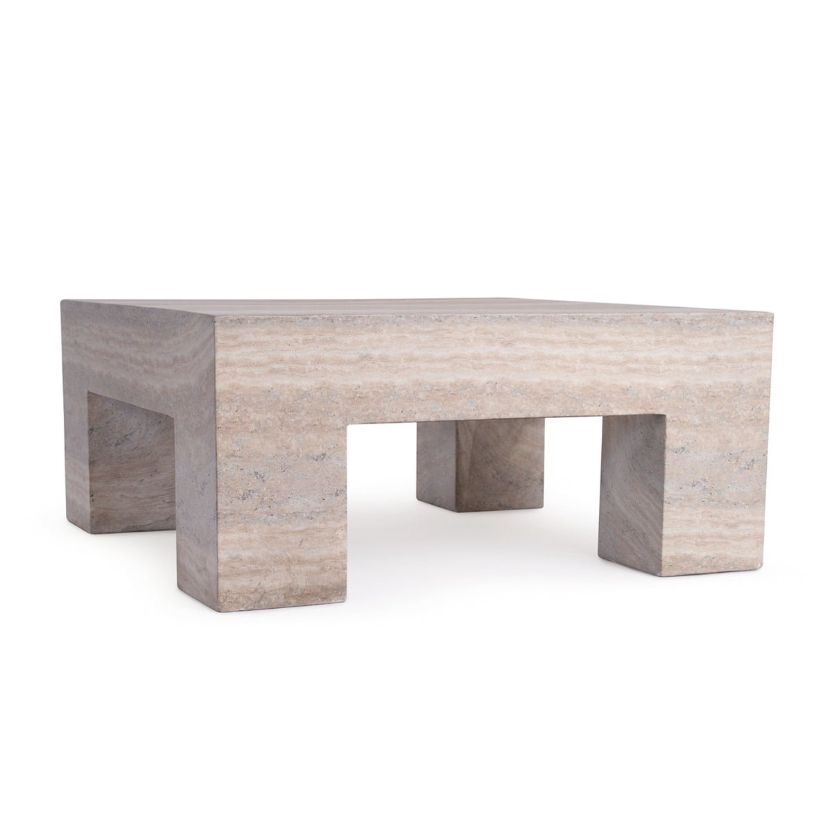 Table basse carrée Palermo (finition pierre naturelle)
