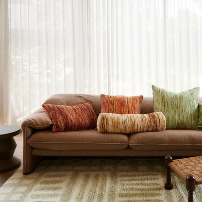 Traversin en laine chinée crème