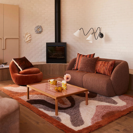 Coussin Fleur Chocolat