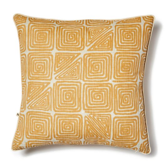 Coussin Maze Moutarde (50 cm)