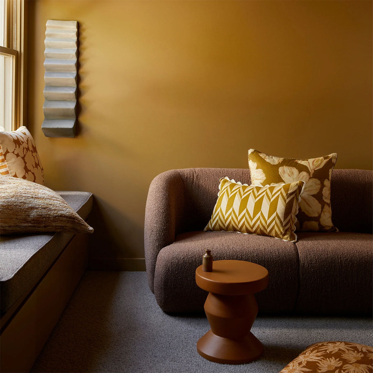 Coussin Tulipe Moutarde