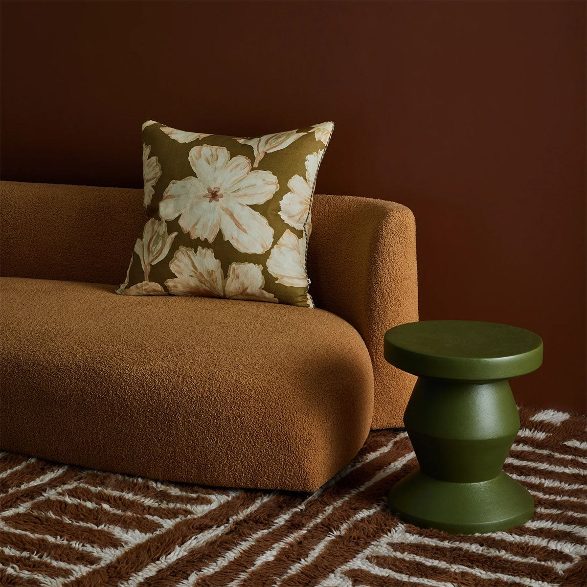 Coussin Tulipe Moutarde