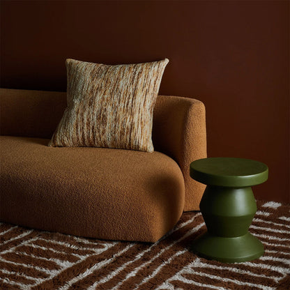 Coussin en laine chinée crème