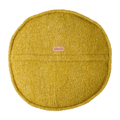 Coussin à pois bouclés à rayures eau de rose