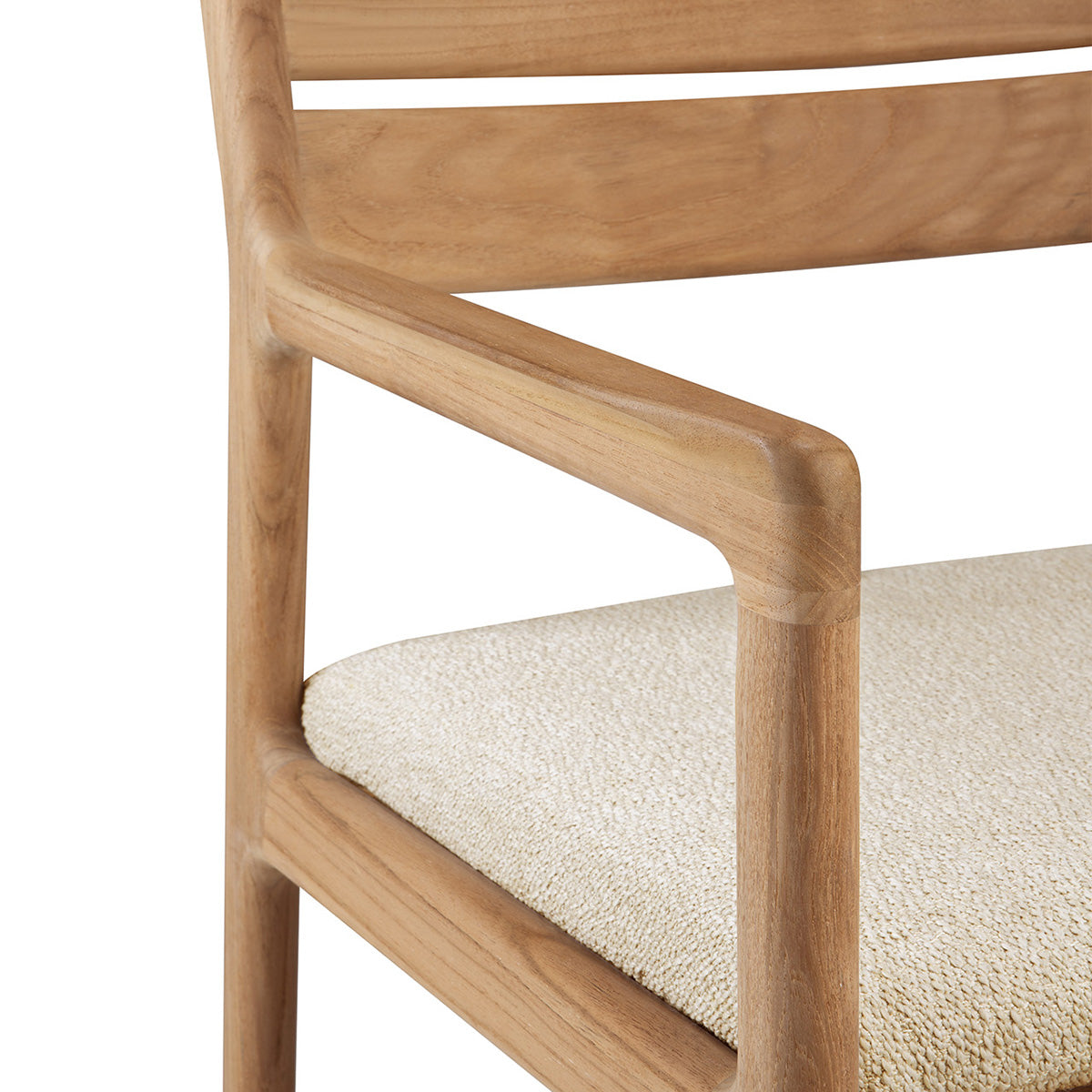 Chaise de salle à manger d'extérieur Jack en tissu (teck, naturel)