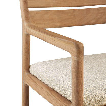 Chaise de salle à manger d'extérieur Jack en tissu (teck, naturel)