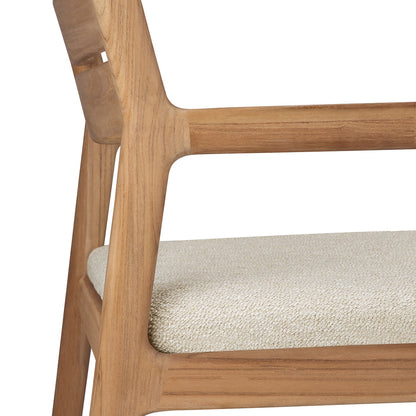 Chaise de salle à manger d'extérieur Jack en tissu (teck, naturel)