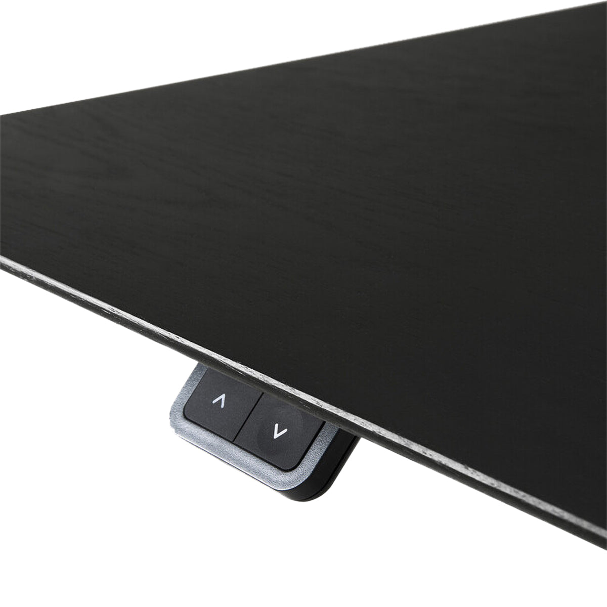 Bureau rectangulaire réglable Bok avec gestion des câbles (Royaume-Uni) (Chêne noir, blanc, 140 cm)