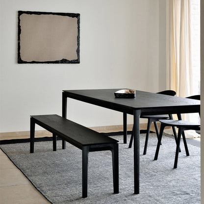 Table à manger Bok (chêne noir, 200 cm)