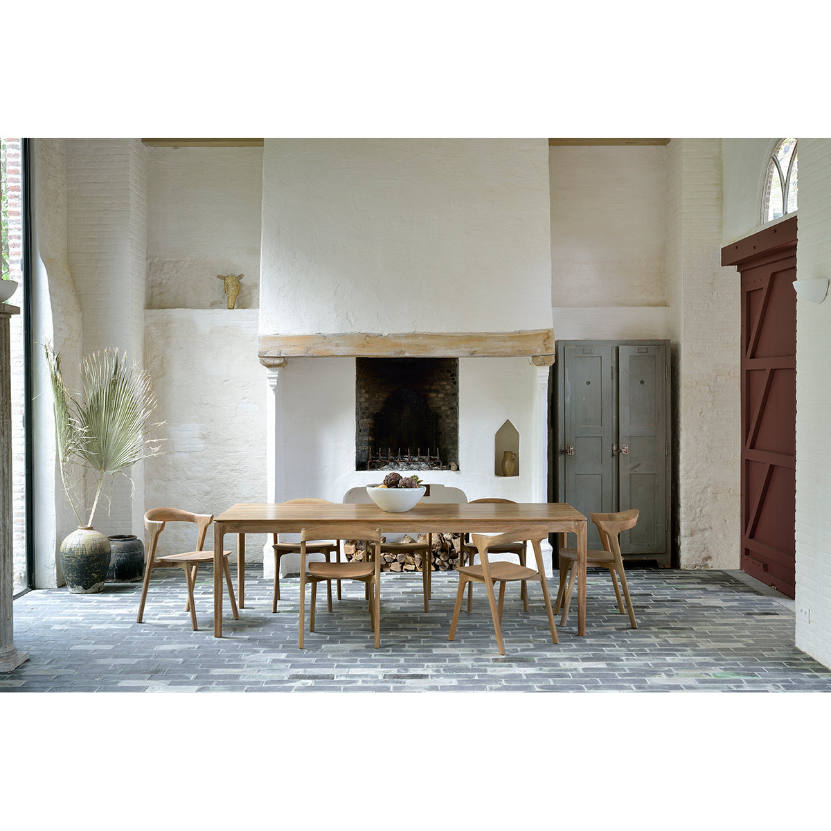 Table à manger Bok (teck, 200 cm)