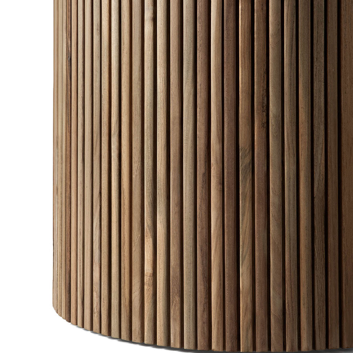 Table à manger d'extérieur en béton Roller Max (teck, gris clair)