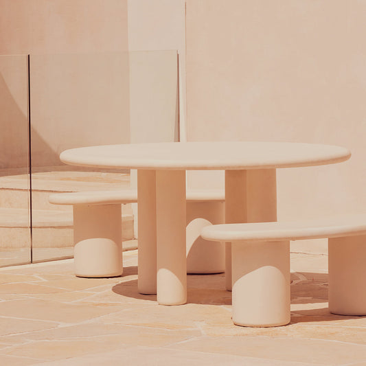 Table à manger d'extérieur Earth (Husk, 150 cm de diamètre)