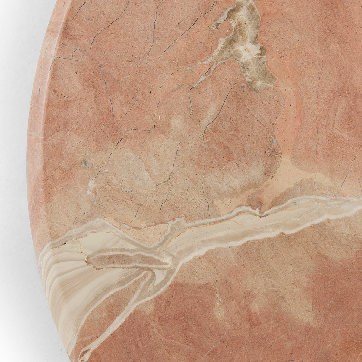 Table à manger Bistro (chêne/marbre Rosso, diamètre 105 cm)