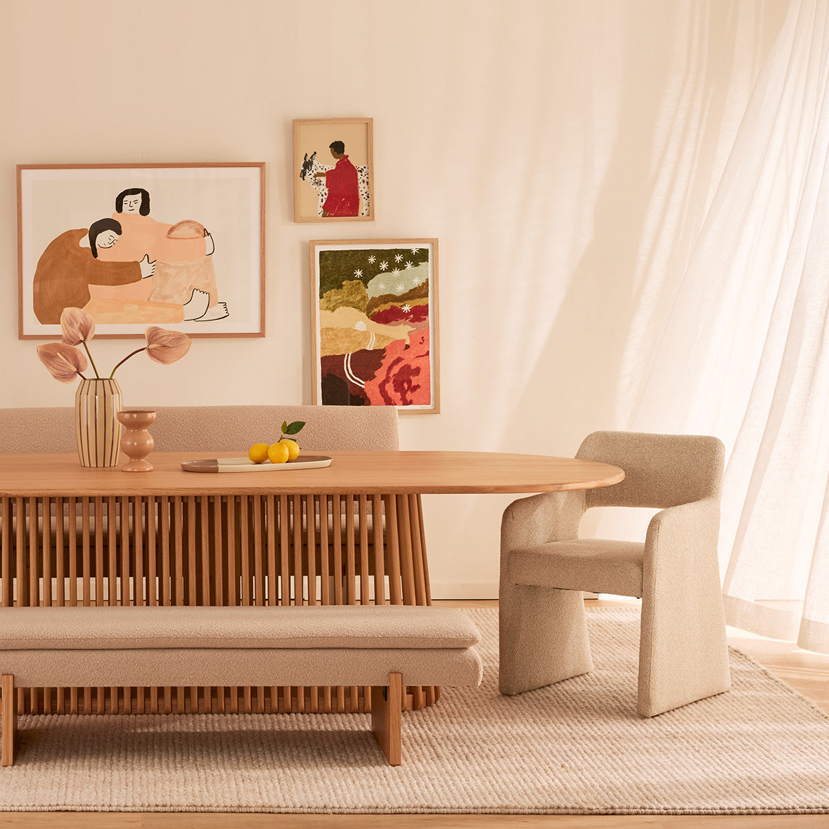 Table à manger ovale Casablanca (220 cm)