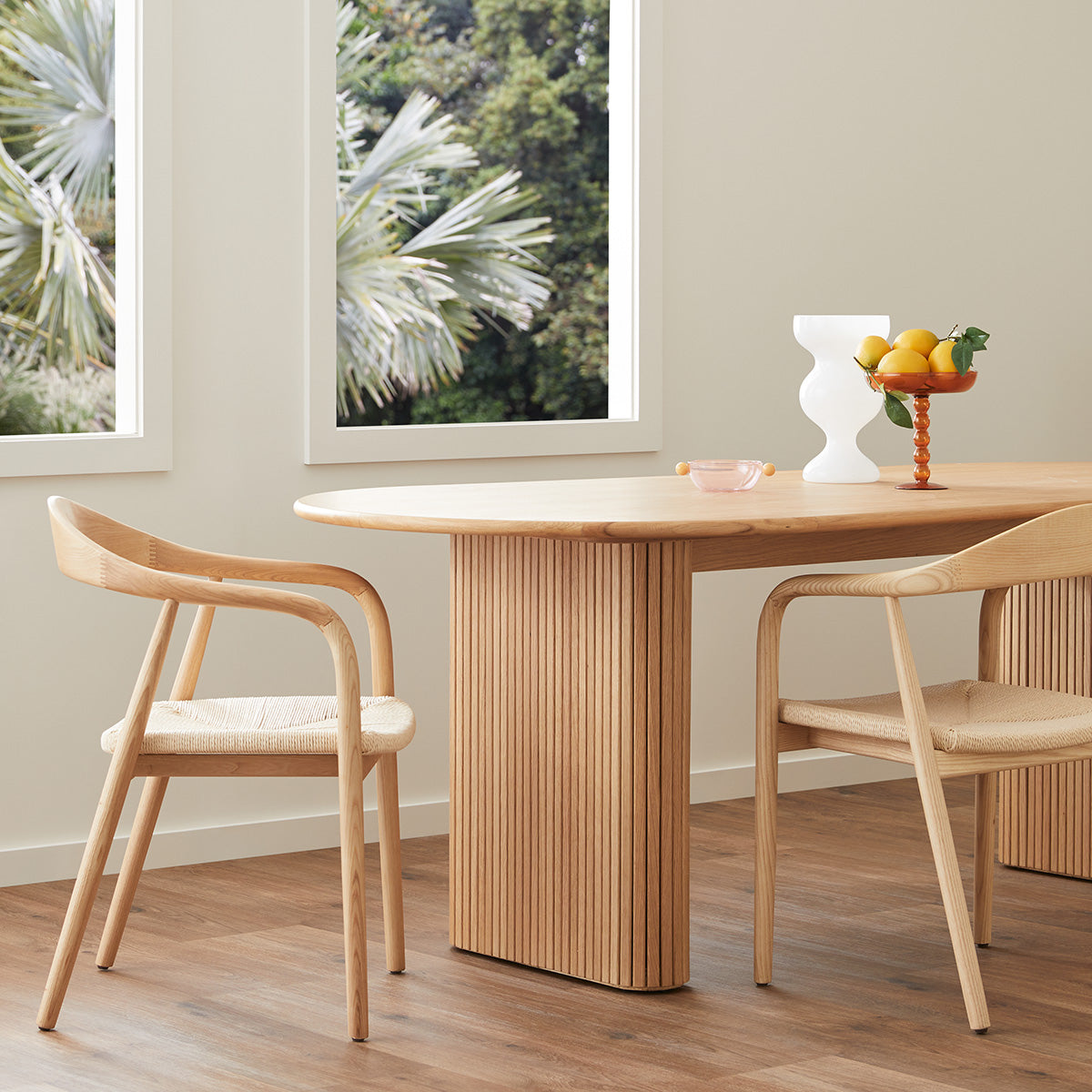 Table à manger ovale noire (280 cm)