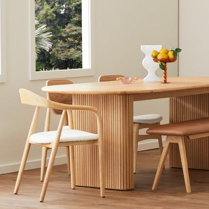 Table à manger ovale noire (280 cm)