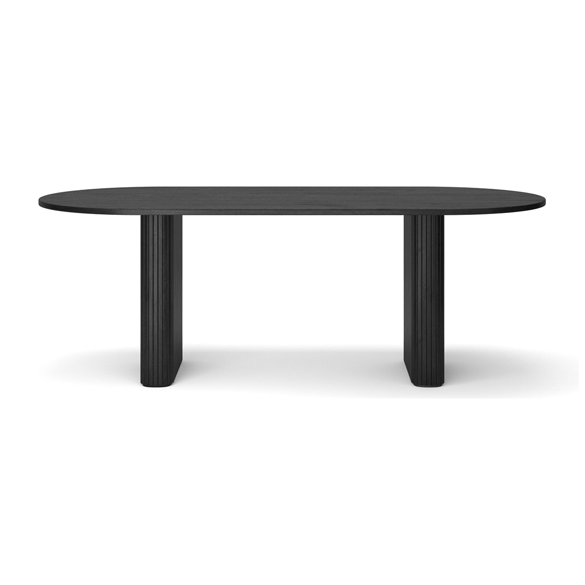 Table à manger ovale noire (220 cm)