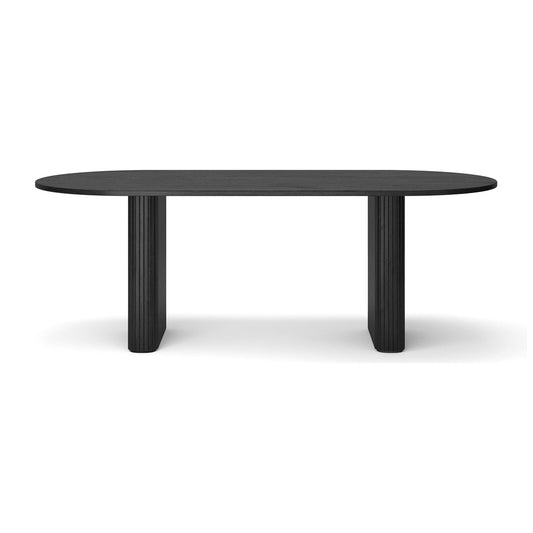 Table à manger ovale noire (220 cm)